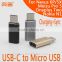 Metal USB 3.1 Type C male to Micro USB 5P Female Adapter for Oneplus two 2 Google Nexus 6p 5x XIAOMI 4C mobile adapter