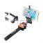 2015 Customized logo Fashionable Design Wired Aluminium alloy rod Cartoon Selfie Stick