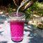 Best selling products of Wholesale glass diamond mason jar with silver lid and straw stockage