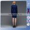 2016 Tweed fabric lady suits mini skirt wear first mauve office wear clothing