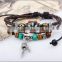 2015 fashion jewelry handmade bio magnetic leather bracelet