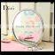 Protable pink small heart shaped compact mirror