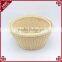Wholesale custom made round fruit basket beige color bulk wicker baskets