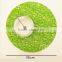 15 inch Round PE Place Mat In Green - Set of 12