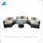 Outdoor patio 6 pc black tempered glass coffee table set