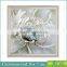 Home Decor Handmade Art Modern Canvas White Flower Oil Painting