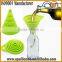 food grade silicone foldable funnel silicone mini funnels silicon oil funnel