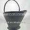 fireplace matte black metal coal bucket