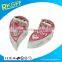 Pink heart shape new baby first tooth box/case in hot saling