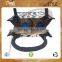 PP Laminated jute two bottle wine bag with padded rope handle