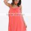 Beach Wrap Dress Coral Solid Blank Beautiful Ladies Cover Up Beachwear Colour Mix Frill Plus Size Beach Dress