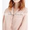 Wholesale Women Newest Collar Long Sleeves Buttoned Cuffs Polka Dot Printed Silk Shirt(DQE0155T)