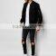 Xinlan Manufacturer High Quality New Design Durable Lightweight 100% Cotton Black Rib Cuffs Running Casual Men Bomber Jacket