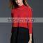 Women spring models casual two contrast colors pleated dress