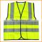 Polyester traffic warning reflector safety vest for roadway equipment