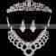 butterfly design crystal jewelry set micropave setting crystal jewelry set bling bling white crystal jewelry set