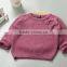 fashion crew neck long sleeve baby girls sweater