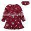 Shij MOQ:50 In Stock 2017 Children Outfit Ruffles Floral Print Fall Girls Dress