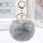 Myfur New Arrival Hotsale Colorful Pom Poms 8cm Rabbit Fur Ball Keychain