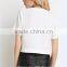 100% Cotton crew neck cropped cut graphic tee women custom t-shirt