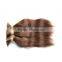 Top high quality Silk straight remy hair 4# brown color weave human hair bulk
