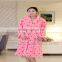 colorful spot flannel fleece for ladies winter gown