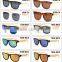 high quality cheap bamboo sunglasses PC frame AC smoke lenses sunglasses 1028