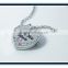 2016 Mothers' day gift 2 sided heart necklace heart shape necklace factory price