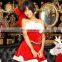 3 Pcs Santa Girl Christmas Outfit Mini Sexy Cosplay XMAS Fancy Drees Costume