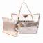 2 in 1 Fashion Transparent Beach Bag Tote Shoulder Clear Bag PVC
