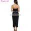 2017 Women Sleeveless White Bodycon Casual Midi Dress