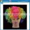 Adult Unisex Multi Colored Curly Afro Clown Wig