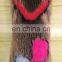 real fox fur vest with irregular bright pattern long waist for women