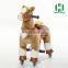 HI good quality mechanical horse toys, riding horse on wheels for kid and adult