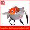 New products 2015 plush toy shark shape backpack