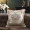 embroidery design sofa jute leather cushion covers