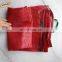 Red PE raschel mesh bag vegetables onion potato bags