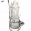 Submersible top discharge agitator slurry pump