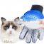 Dog Cat Deshedding Grooming Tool Glove Massager Pet Hair Brush Remover for Animal Bathing Cleaning