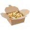 Food Box Take Away-Food Box with Folding Lid 1200ml -Cardboard Box Rectangular without window-Brown Kraft Box Compostable-Disposable to Go Boxes