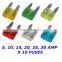 JZ Small Size Normal mini Automotive Blade Fuse Automobile Fuses For Electronic Vehicle Fuse Car