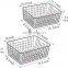 Top1 New Sell Wire Storage Baskets Large Metal Storage Organization Basket with Handles