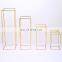 tall flower stand Metal Rectangle Gold Metal Wedding Favor Table Centerpiece Flower Stand 	 balcony flower stand