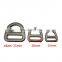 Aluminium alloy gun color matte D ring durable and light hardware for bag pet collar D ring in buckle pet