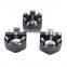 DIN935 M36 Carbon Steel Roasting Galvanized High Quality Hexagon Slotted Nuts Hex slotted nuts