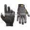 Microfiber 5mm Foam Padded Palm Touch Screen Custom Mechanic Anti Vibration Work Gloves
