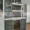 Gray shaker kitchen modern kitchen cabinet with white countertop