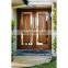 Exotic Entrance Wooden Uneaqual Doors With Accessories