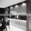 new custom commercial black hanging wall cupboard led light kitchen cabinet
