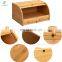 Natural Bamboo Single-Layer Bread Box With Storage Drawer At The Bottom, Large-Capacity Storage Cabinet For Kitchen